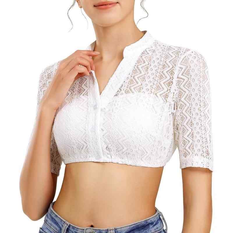 ブラウス シャツ レディース ハロウィン ビール祭り レース 襟付き ポリエステル ポリエステル繊維 幾..