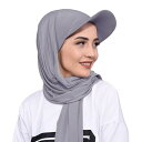 ハット つば広 ヘッドスカーフ一体型 日よけ UVカット アウトドア レジャー スポーツ 旅行 登山 通気性 速乾 防風 ポリエステル スパンデックス混紡