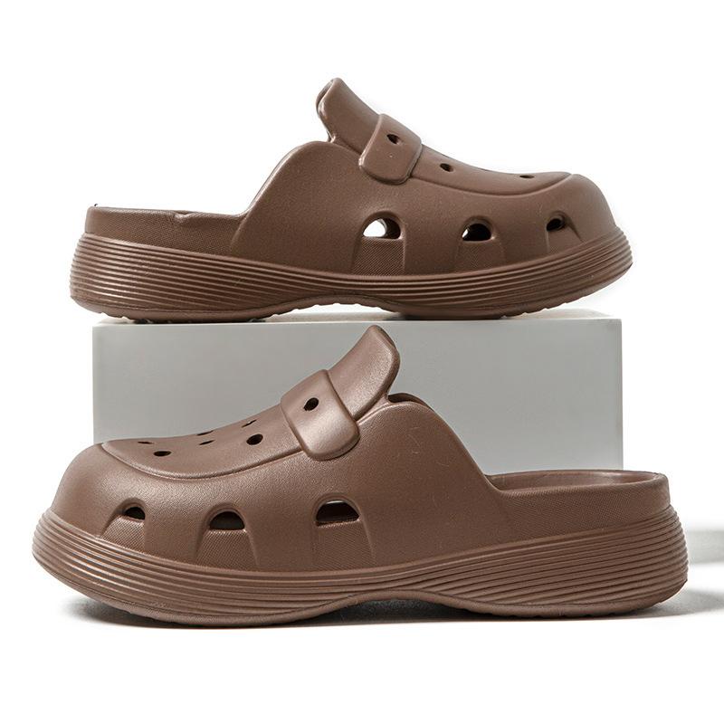 サンダル レディース クロッグサンダル 厚底 ヒールアップ つま先保護 オフィス履き 普段使い ビーチサンダル 防滑 通気性 軽量 EVA素材