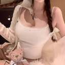 キャミソール レディース トップス セクシー レース 美胸効果 カップ付き スリムフィット 細見え ショート丈 クロップド丈 ピーチスキン ポリエステル ポリウレタン ブラック ホワイト 普段使い デート おしゃれ