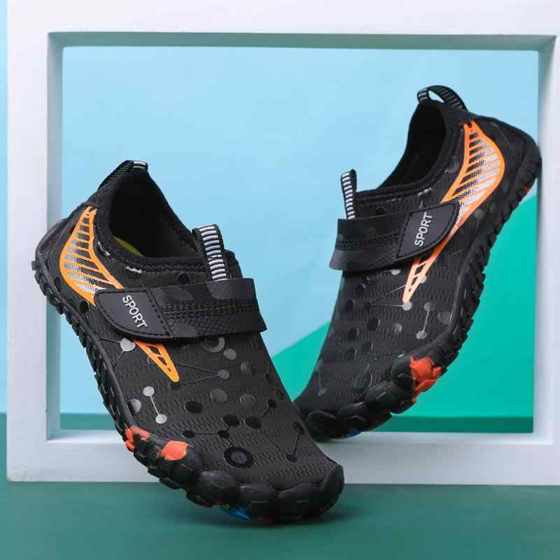 マリンシューズ キッズ 速乾 水陸両用 アクアシューズ ビーチシューズ 磯遊び 潮干狩り 渓流 岩場 ウォーターシューズ 滑り止め 通気性 天然ゴム底 軽量 メ...