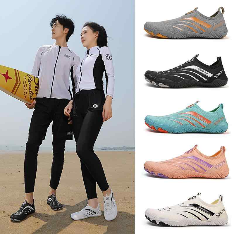 ウォーターシューズ 男女兼用 アウトドア アクアシューズ マリンシューズ スイムシューズ 速乾性 水陸両用 ビーチ 川遊び 磯遊び 釣り 五本指 ベアフット ジ...