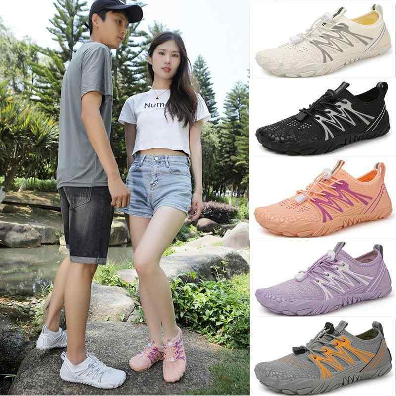 マリンシューズ 男女兼用 速乾 軽量 防滑 伸縮性アッパー 厚底ソール 衝撃吸収 ウォーターシューズ アクアシューズ ビーチシューズ 川遊び 渓流釣り アウトド...