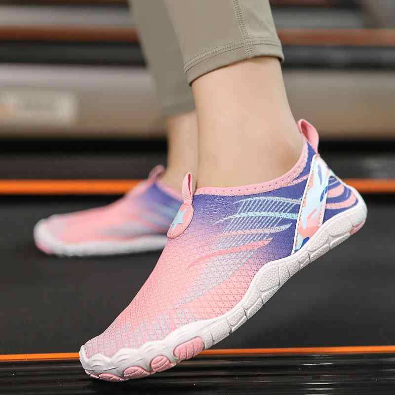 マリンシューズ 男女兼用 ベアフット 水陸両用 速乾 ウォーターシューズ アクアシューズ 滑り止め フライニット 軽量 ゴム底 ビーチ プール 渓流釣り ヨガ ...