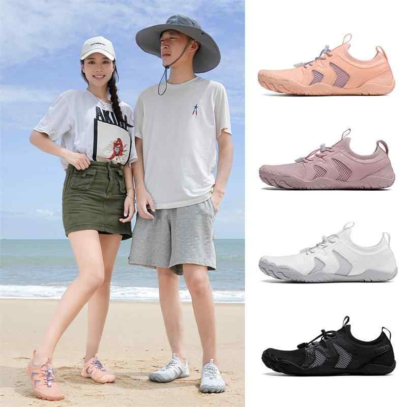 ウォーターシューズ 男女兼用 五本指 アウトドア 水陸両用 アクアシューズ 通気性 防滑 軽量 ゴム底 メッシュアッパー ローカット ビーチ 川遊び レジャー ...