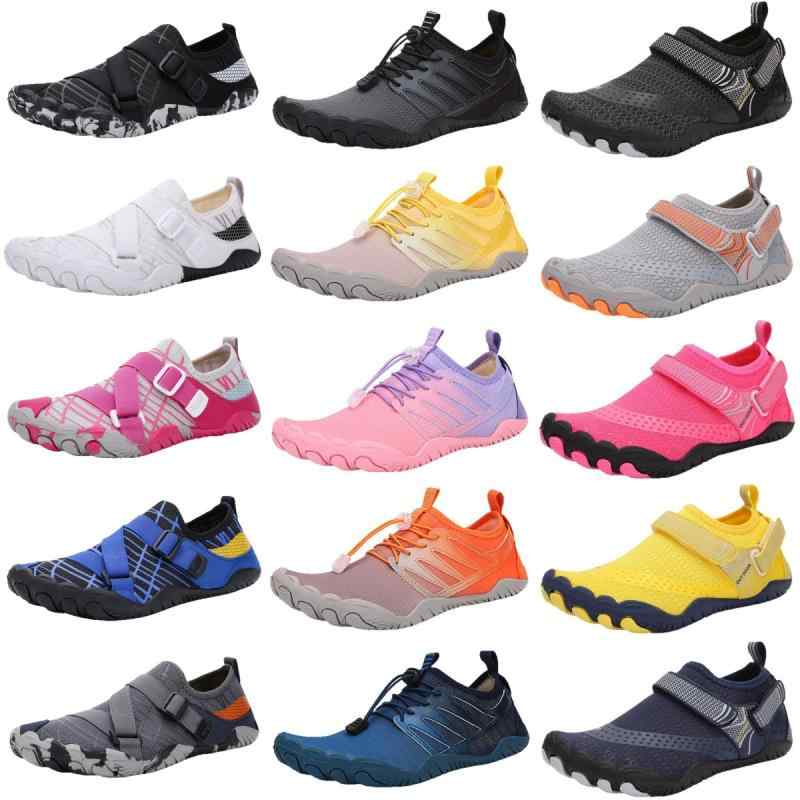 溯渓シューズ 男女兼用 カップル ウォーターシューズ 水陸両用 速乾 通気 滑り止め メッシュアッパー ローカット ゴム底 ビーチ マリンスポーツ 釣り スイミ...