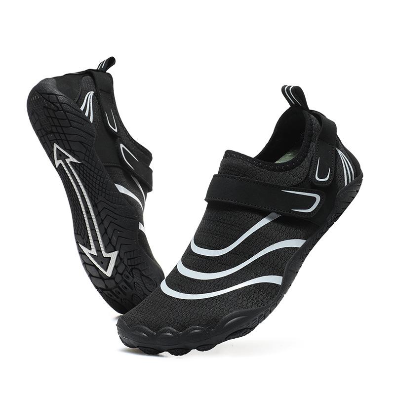 ウォーターシューズ 男女兼用 アウトドア マリンスポーツ ビーチ 渓流 沢登り ハイキング 水陸両用 五本指 通気性 ローカット 薄手 面ファスナー 天然ゴム ...