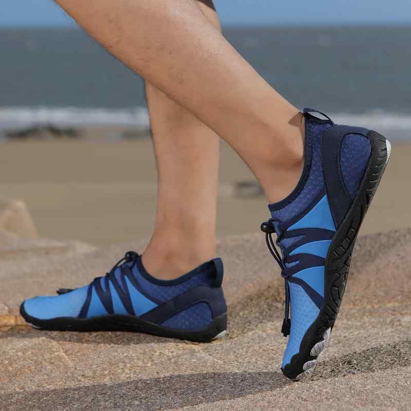 アウトドアシューズ メンズ 五本指 通気性 メッシュ素材 軽量 ウォーターシューズ 沢登り 渓流 トレッキング 登山 クライミング オフロード 水陸両用 天然ゴ...