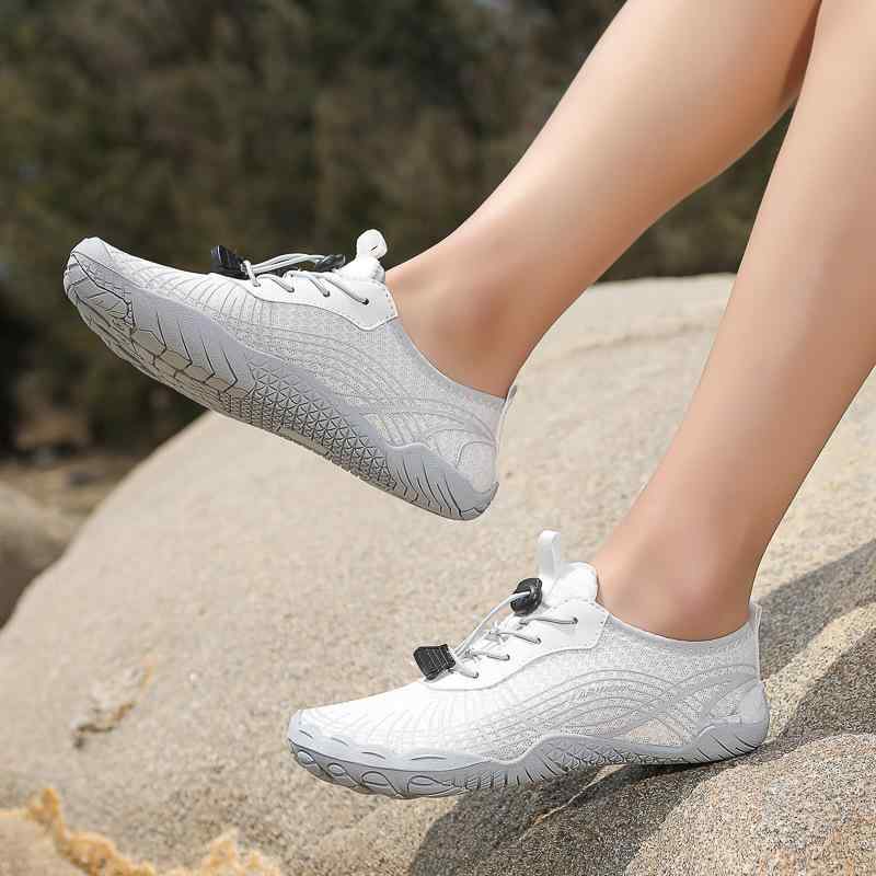 アクアシューズ 男女兼用 滑り止め 速乾 通気性 防臭 薄手 メッシュ 水陸両用 ローカット ビーチ マリ..