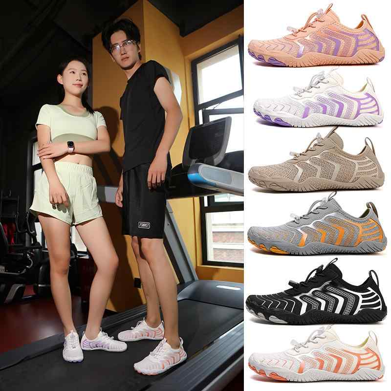 アクアシューズ ユニセックス 速乾性 通気性 ウォーターシューズ マリンシューズ 軽量 室内 屋外 ヨガ フィットネス ジム 水陸両用 スイミング 五本指シュー...