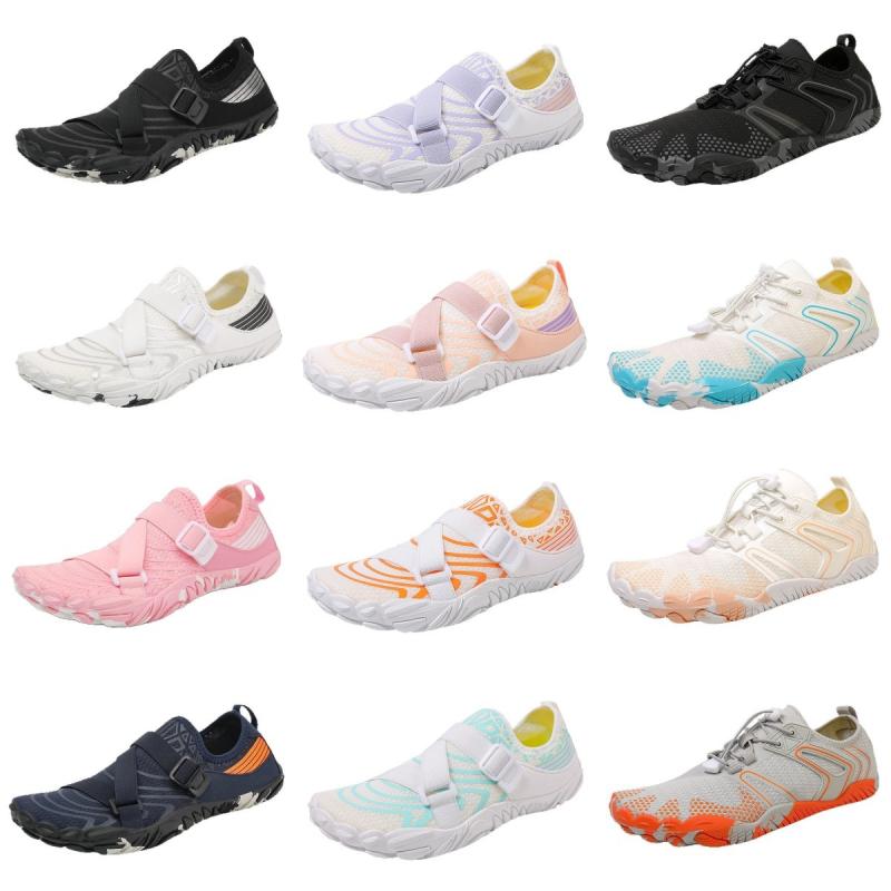 アクアシューズ 男女兼用 速乾 滑り止め 水陸両用 ビーチ マリンスポーツ 沢登り フィットネス 室内ジム 釣り アウトドア メッシュアッパー ローカット ラバ...
