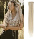 つけ毛 ヘアエクステ ドレッドロックス レゲエ ブレイズ 編み込み 付け毛 手編み アフリカンヘア ヒップホップスタイル ダンス衣装 イベント コスプレ 化繊 男女兼用 個性派