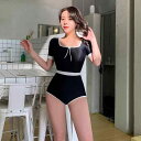 水着 レディース 韓国風 インスタ風 ワンピース スカート付き 体型カバー 細見え お腹カバー バストアップ 胸パッド付き ノンワイヤー セクシー エレガント ポリエステル ブラック 温泉 プール リゾート