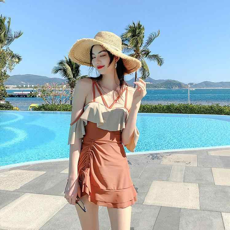 水着 レディース ワンピース 体型カバー 競泳用 女性用 オールインワン 露出少なめ スイムウェア 伸縮..