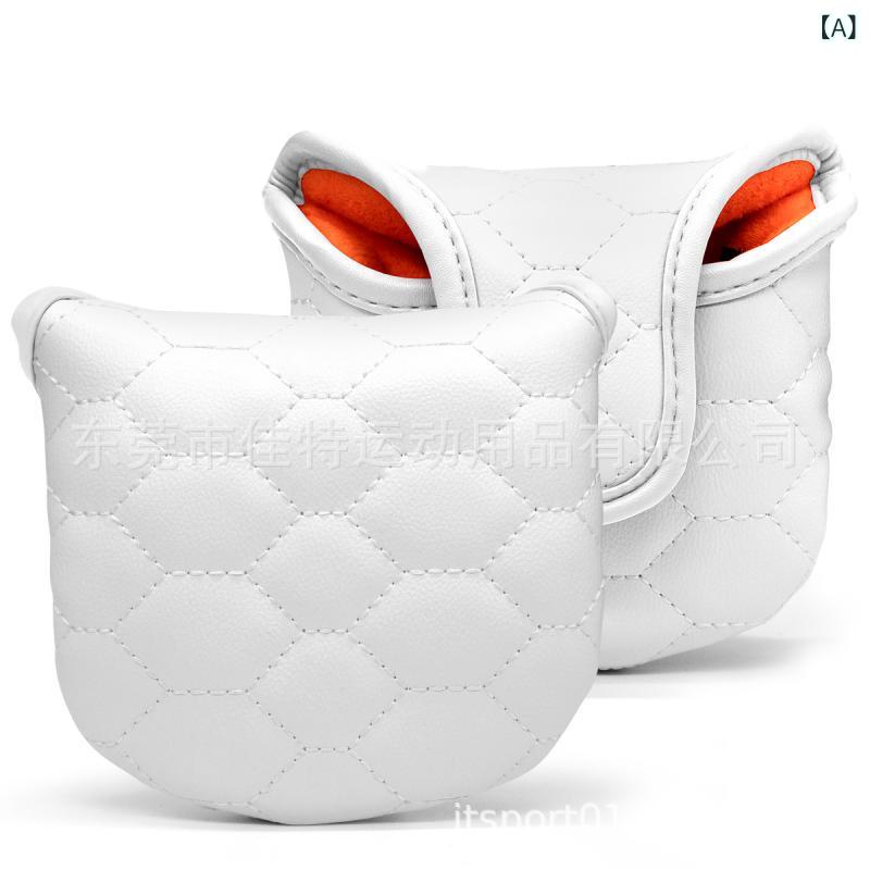 パターカバー マレット型 大型 半円形 PUレザー 軽量 おしゃれ ゴルフクラブ用 保護ケース クッション ..