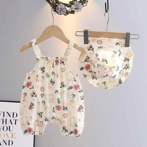 ロンパース 女の子 ベビー 新生児 夏服 薄手 綿100% ガーゼ ノースリーブ 縫い目なし 肌に優しい キャミソール 韓国風 花柄 うさぎ柄 ロンパース 女の子 ベビー 新生児 夏服 薄手 綿100% ガーゼ ノースリーブ 縫い目なし 肌に優しい キャミソール 韓国風 花柄 うさぎ柄