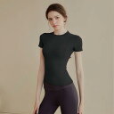 ヨガトップス レディース 半袖 Tシャツ 伸縮性 速乾 スリムフィット 着痩せ効果 ジム トレーニングウェア スポーツウェア フィットネス 普段使い カジュアル...