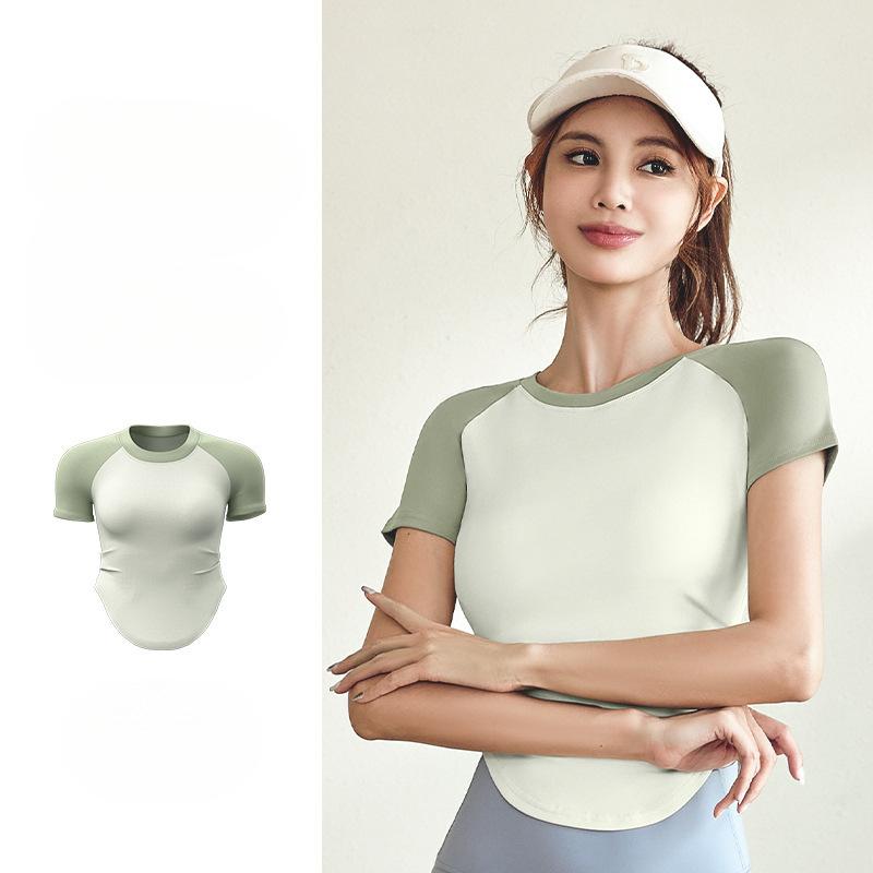 ヨガウェア レディース 半袖トップス ロングパンツ 上下セット 速乾 吸湿速乾 高伸縮性 ストレッチ 軽..