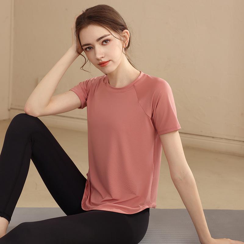 トップス ヨガウェア レディース 高級感 半袖 軽量 吸湿速乾 ポリエステル フィットネス ランニング ア..