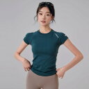 ヨガウェア レディース 春夏 スポーツトップス シームレス 半袖Tシャツ ショート丈 フィット ランニング トレーニング フィットネス 通気性 ストレッチ 着痩...