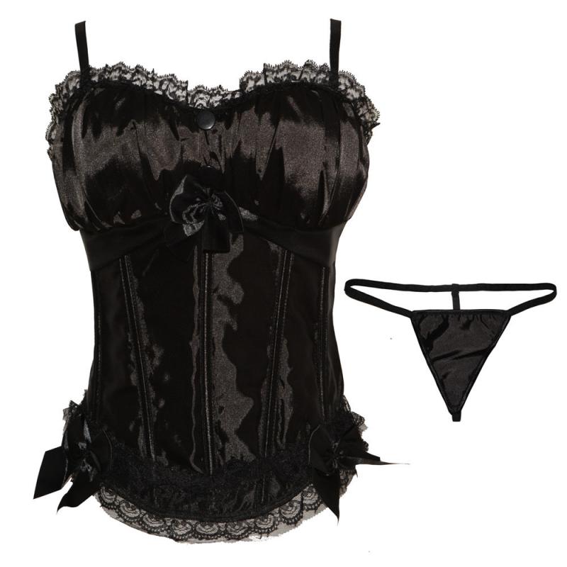 ランジェリー レディース セクシー 宮廷風コルセット ビスチェ ボディシェイパー 補正下着 リボン 肩紐 レース アクリル 薄手 ウエストシェイプ バストアップ...