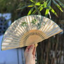 扇子 レディース 蘇州刺繍 両面刺繍 絹 竹製 折りたたみ式 中国風 和風 エレガント クラシック 伝統工芸 浴衣 着物 普段使い 和装小物 夏物 携帯