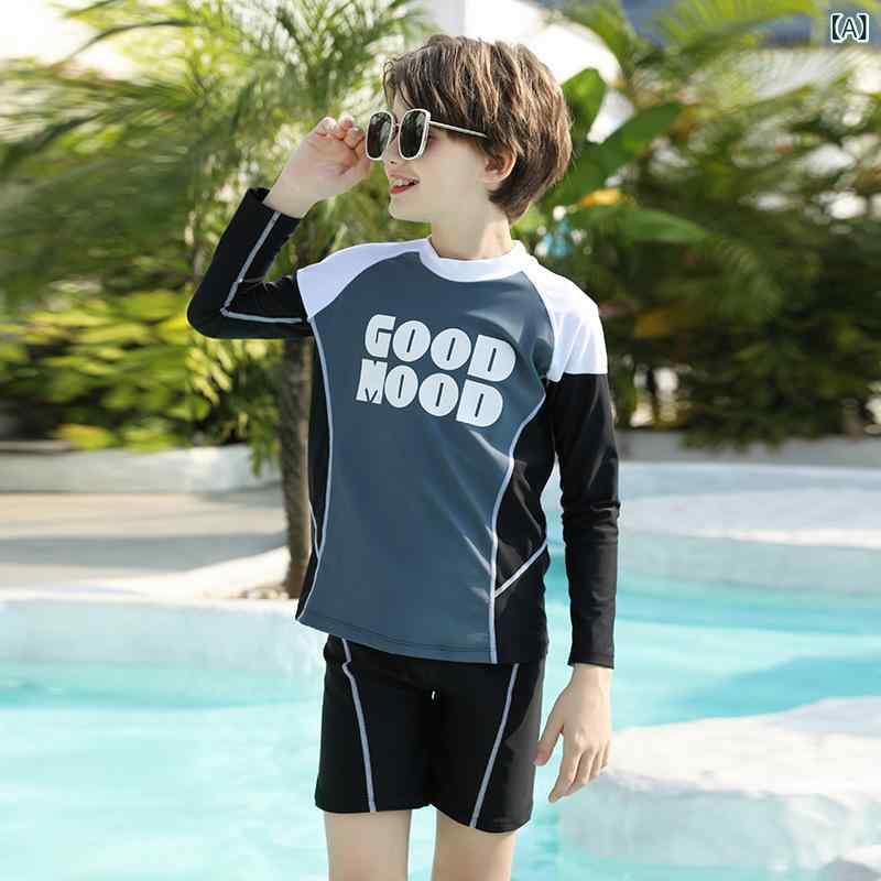 水着 男の子 キッズ ジュニア 学生 セパレート ボクサーパンツ 速乾 スポーツ トレーニング ナイロン ポリエステル ブラック ネイビー 春夏