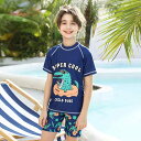 水着 男の子 ジュニア キッズ 学生 大きいサイズ ゆったり セパレート 長袖 UVカット 日焼け防止 速乾 ドライ スイムパンツ スクール水着 練習用 トレーニング ナイロン ポリエステル ロイヤルブルー ネイビー(4)