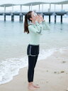 水着 女の子 ジュニア 長袖 ラッシュガード 長ズボン UVカット 日焼け防止 セパレート 3点セット スイミング プール 海水浴 韓国風 伸縮性 黒 無地 シンプル 春夏