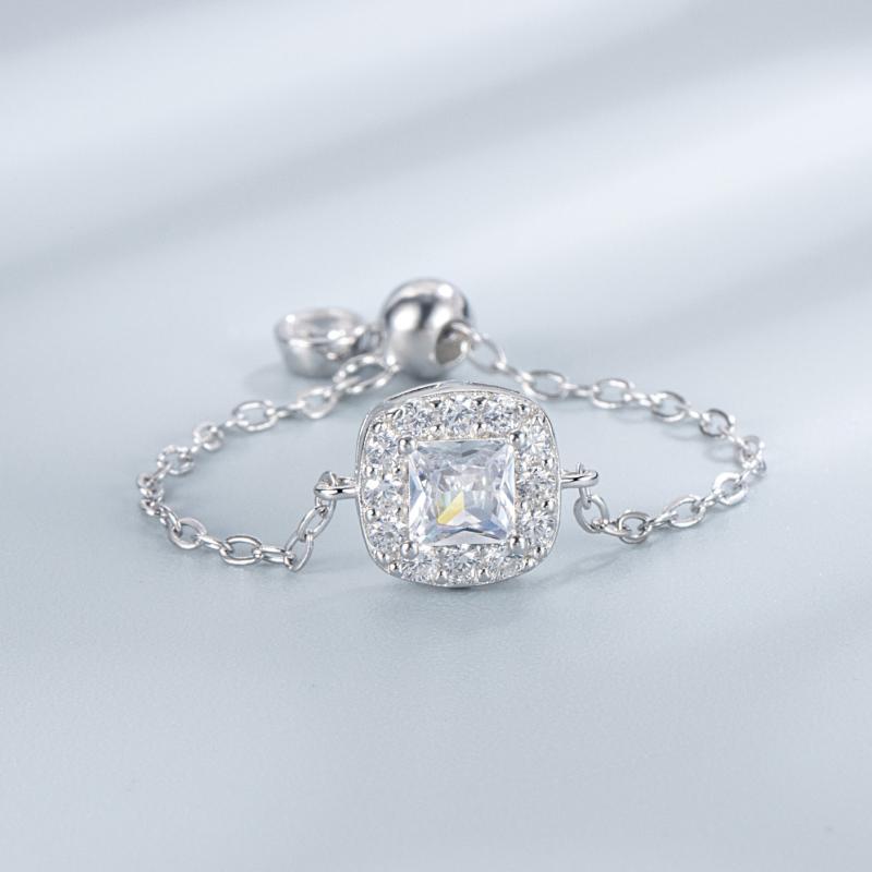 指輪 レディース S925シルバー スターリングシルバー キューブ スクエア ジルコニア ピンク ホワイト 輝き ファッションリング フリーサイズ オフィス 通勤 春夏 アクセサリー ジュエリー