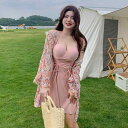 水着 レディース 大きいサイズ ぽっちゃり セクシー ビキニ スリーピース セパレート スカート付き 体型カバー お腹カバー 着痩せ グラマー胸 胸パッド付き ポリエステル 温泉 プール スイムウェア 春夏