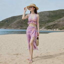 水着 レディース セパレート 大きいサイズ 3点セット セクシー 体型カバー バックコンシャス 春夏 ビーチ リゾート プール 海水浴 速乾 伸縮性 スイムウェ...