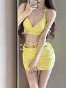 ビキニ レディース セパレート 3点セット セクシー 小胸 盛れる バストアップ ワイヤー入り ビーチ プール 海 リゾート アイボリー スカイブルー ローズピ...