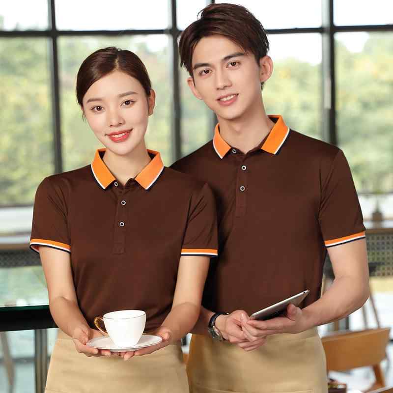 ユニフォーム 制服 男女兼用 ユニセックス 半袖 Tシャツ トップス 飲食店 サービス業 鍋料理店 作業着 吸湿速乾 ポリエステル 春夏 大きいサイズ ゆったり