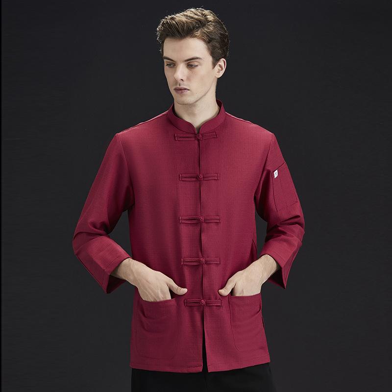 コック服 調理服 男女兼用 長袖 半袖 春夏 レストラン 飲食店 食堂 ベーカリー ケーキ店 厨房 調理現場 作業着 吸湿速乾 ポリエステル 綿混 白 赤 黒 青