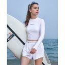 サーフスーツ ラッシュガード レディース セパレート ショート丈 プルオーバー UVカット 吸湿速乾 伸縮性素材 体型カバー キュロット スカート付きショートパンツ アウトドア マリンスポーツ 海水浴 プール スイミング 春夏