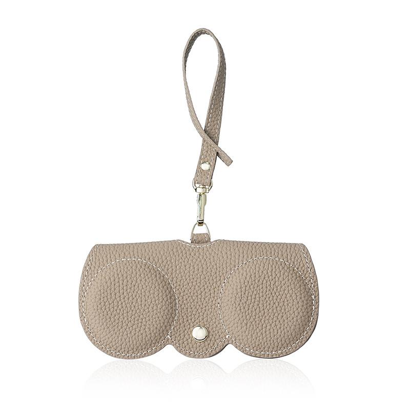 眼鏡ケース サングラスケース 本革 牛革 レザー ライチ柄 リッチレザー調 携帯用 ポータブル かわいい ..