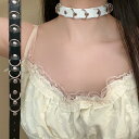 チョーカー レディース Y2K サブカルチャー レザー パンク ロック 甘辛ギャル クール系 ベルトバックル 個性派デザイン ストリート ブラック ホワイト