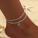 アンクレット レディース 女性用 シルバー 合金製 高級感 シンプル クール 煌めく 満天星模様 スターダスト デイリーユース 足元アクセサリー 春夏