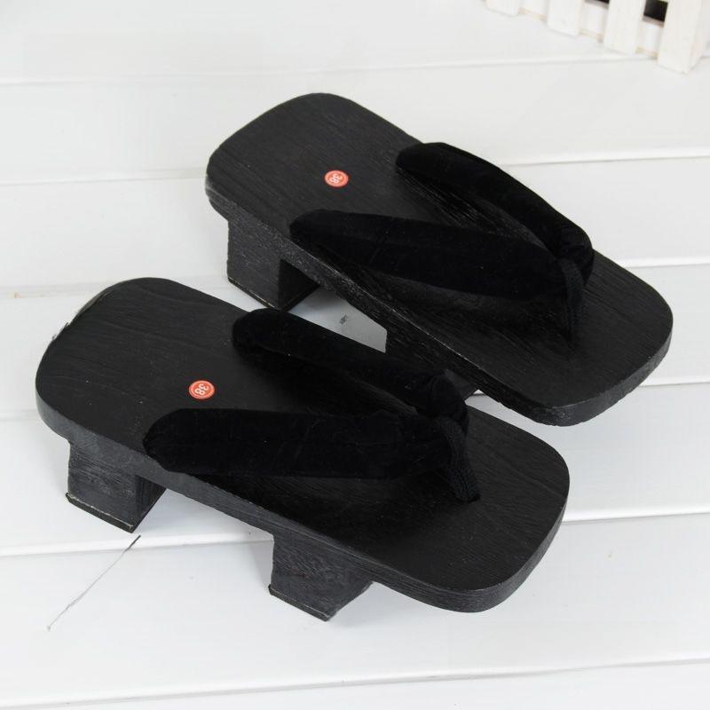 下駄 レディース メンズ 二枚歯 サンダル 草履 和風 銭湯 温泉 お風呂上り 旅館 室内履き 普段使い 夏用 キャンバス EVAソール 厚底 黒木 赤色