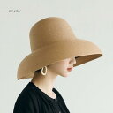 麦わら帽子 レディース 女性用 つば広 ワイドブリム ヘプバーン風 UVカット 日焼け防止 ラウンドトップ リゾート ビーチハット 旅行 お出かけ 普段使い ア...