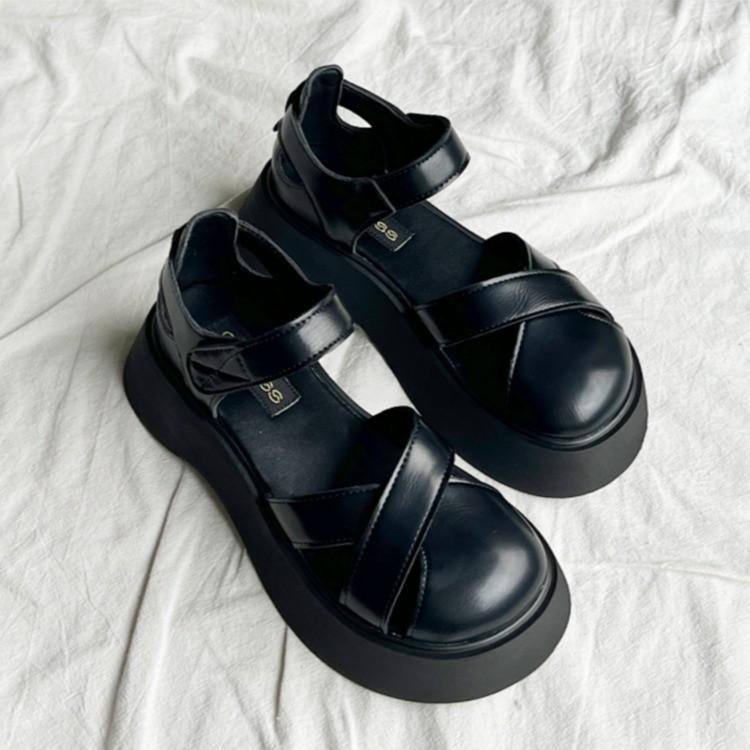 サンダル レディース 厚底 トゥカバー 軽量 シークレットヒール プラットフォーム カジュアル 普段使い..