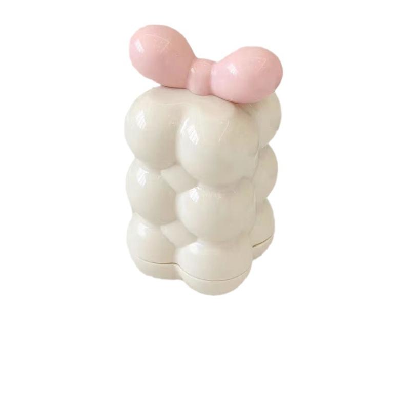 つまようじケース 綿棒ケース ピンク リボン かわいい おしゃれ ユニーク 高見え デザイン 家庭用 リビ..