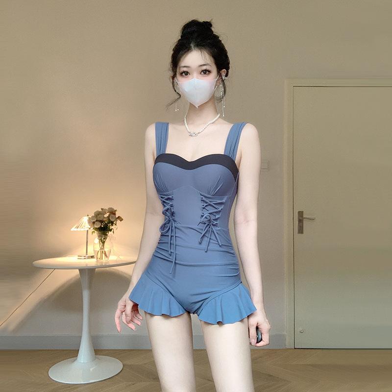 ワンピース水着 レディース 谷間メイク ワイヤー入り レトロ タイ風 リゾートスタイル 春夏 インドネシ..