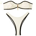 水着 レディース ビキニ セクシー 高級感 ハイウエスト バックレス パッド入り ノンワイヤー 高伸縮性 シンプル 欧米風 ビーチ リゾート 温泉 海水浴 スイムウェア 春夏 ホワイト ブラック