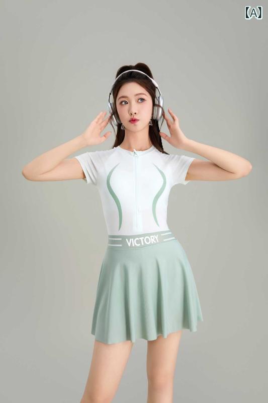 水着 レディース 学生用 セパレート ショートパンツ 体型カバー 細見え お腹カバー 露出控えめ スポーティ 温泉 リゾート プール 海水浴 ポリエステル 春夏 胸パッド入り ワイヤーなし