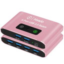 切替器 高速転送 USB 切り替え P2台用 プリンタ マウス キーボード ハブなどを切替 手動切替器 プリンタ 切り替え機 USBケーブル×2 1.0m (附属品) (パソコン2:USB機器4) Windows/Mac OS/Linux/hrom