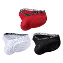 ブリーフ 三角パンツ メンズ スポーツ トレーニング ジム フィットネス ローライズ 無地 メッシュ 速乾 吸汗 通気性 快適 ストレッチ シームレス コットン...