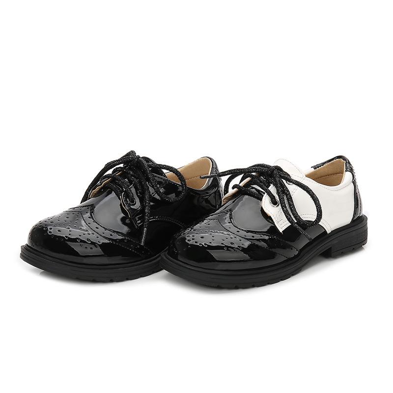 シューズ 男の子 キッズ ジュニア 革靴 エナメルレザー ブリティッシュスタイル フォーマル カジュアル..