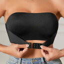 ブラジャー レディース ストラップレス フロントホック 盛りブラ 谷間メイク セクシー シームレス ズレにくい ノンワイヤー 薄手カップ 脇高 ナイロン コットン(4)